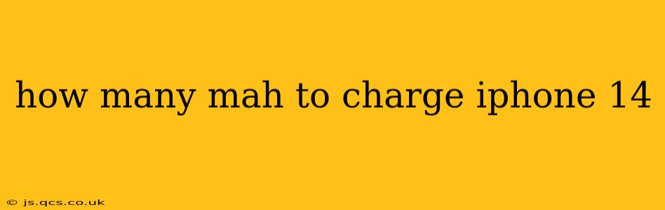 how many mah to charge iphone 14