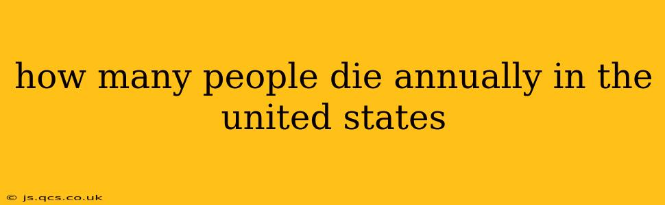 how many people die annually in the united states