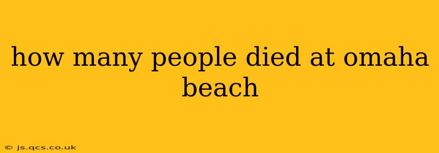 how many people died at omaha beach