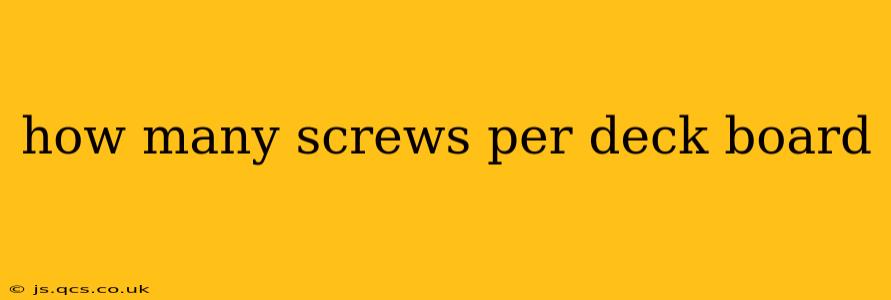 how many screws per deck board