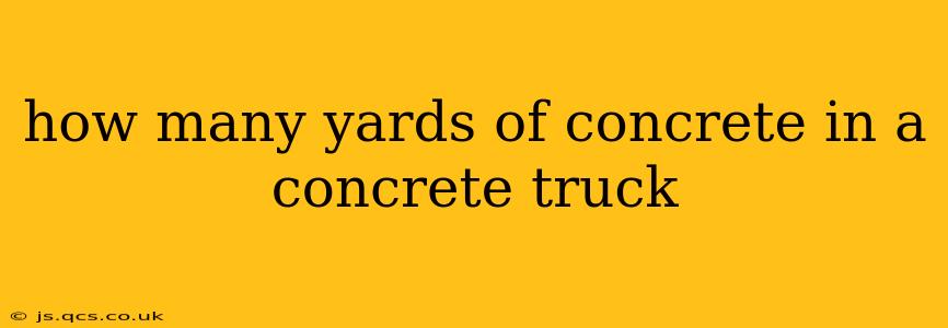 how many yards of concrete in a concrete truck