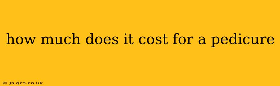 how much does it cost for a pedicure