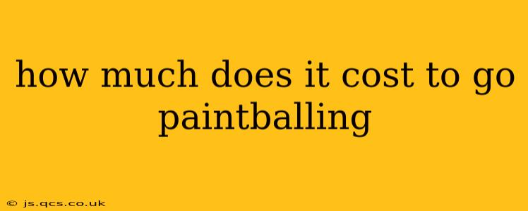 how much does it cost to go paintballing