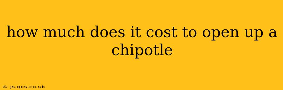 how much does it cost to open up a chipotle