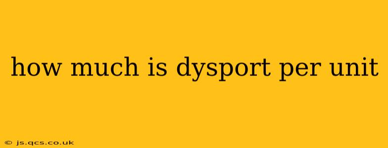 how much is dysport per unit