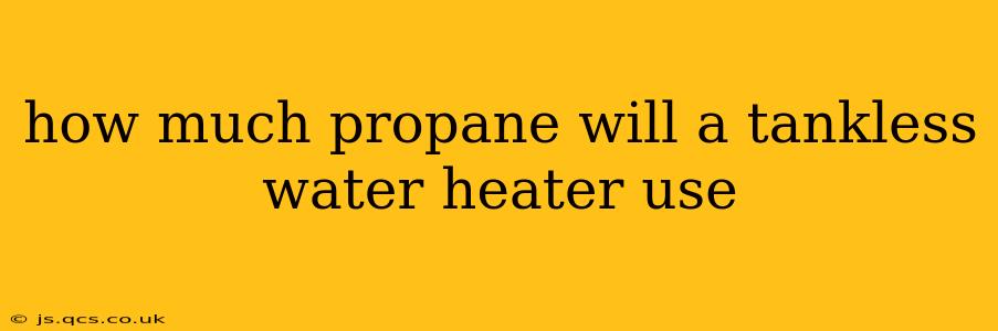 how much propane will a tankless water heater use