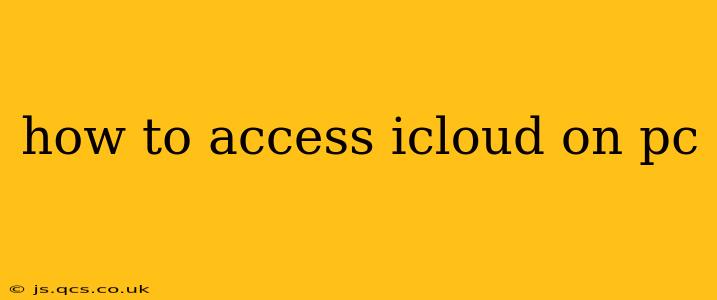 how to access icloud on pc