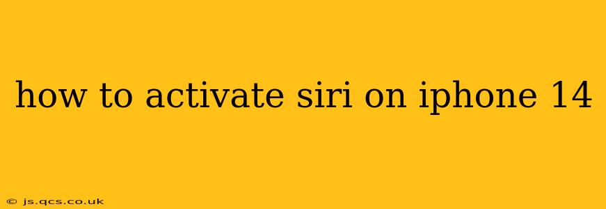 how to activate siri on iphone 14