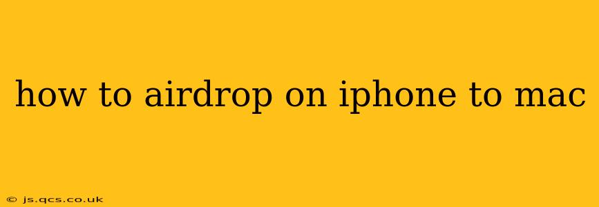 how to airdrop on iphone to mac