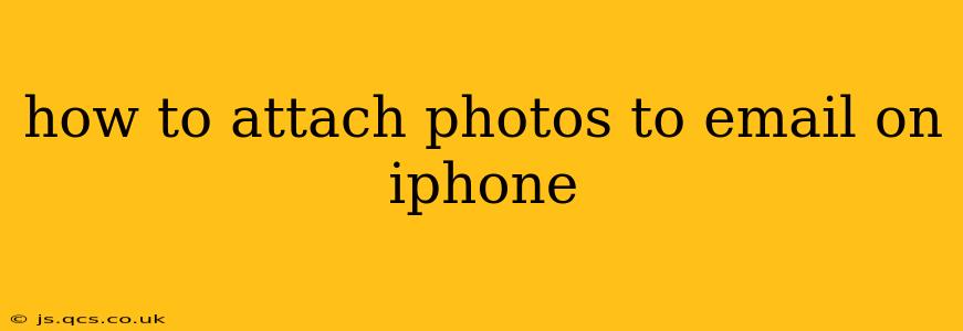 how to attach photos to email on iphone