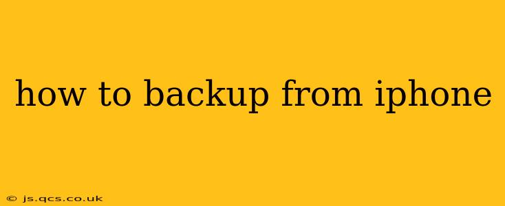 how to backup from iphone