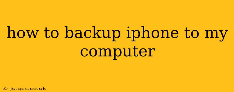 how to backup iphone to my computer