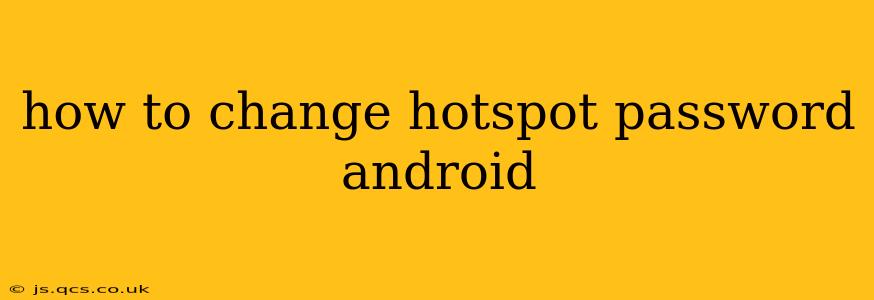 how to change hotspot password android