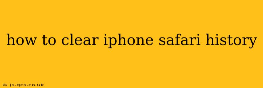 how to clear iphone safari history