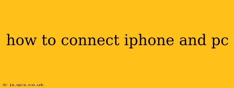 how to connect iphone and pc