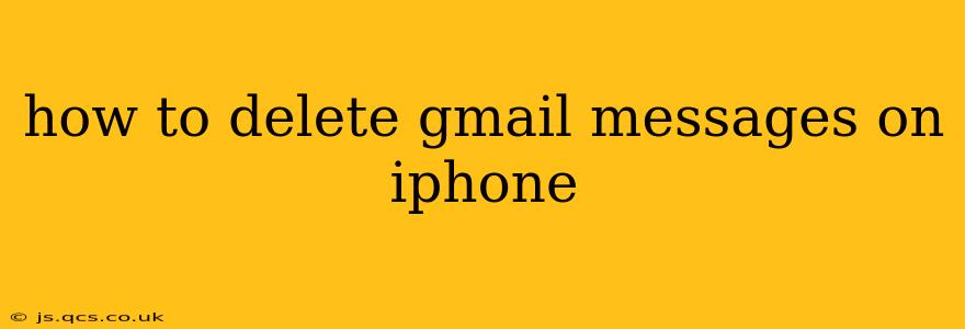 how to delete gmail messages on iphone