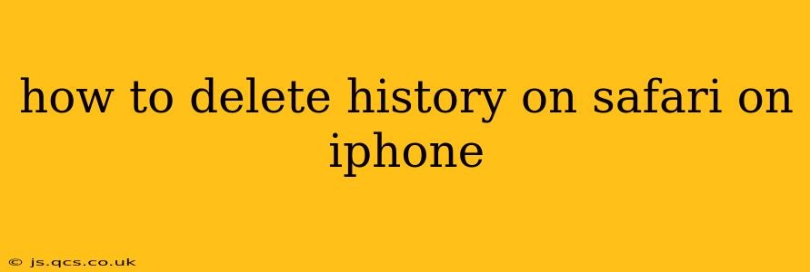 how to delete history on safari on iphone