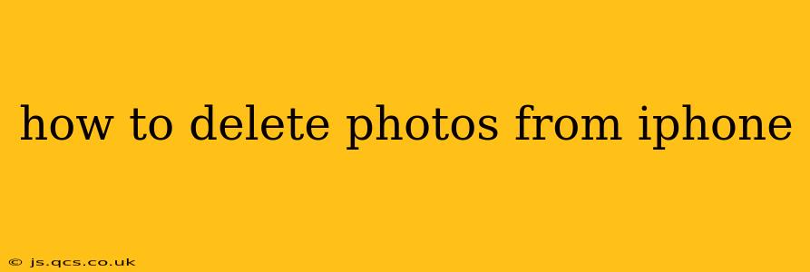 how to delete photos from iphone