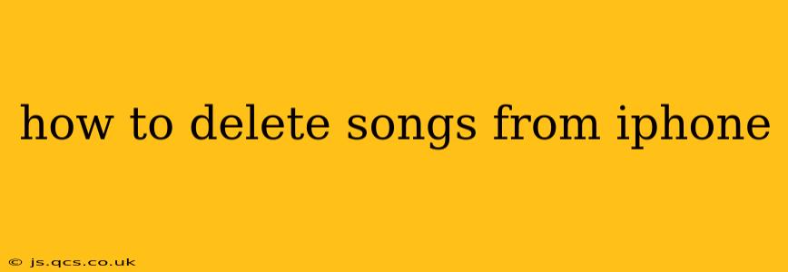 how to delete songs from iphone