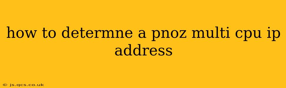how to determne a pnoz multi cpu ip address