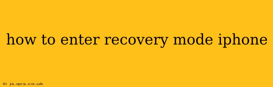 how to enter recovery mode iphone