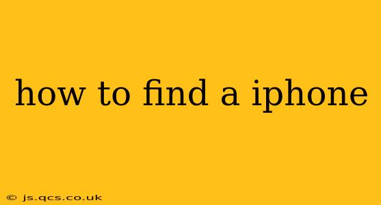 how to find a iphone