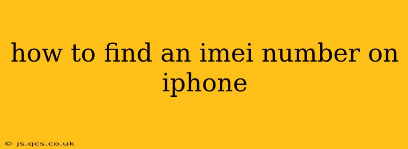 how to find an imei number on iphone