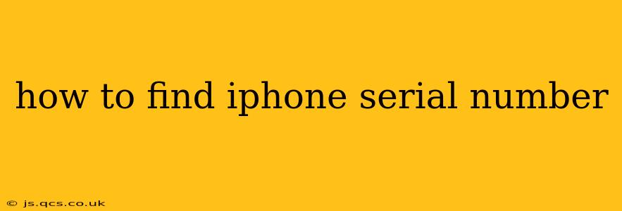how to find iphone serial number