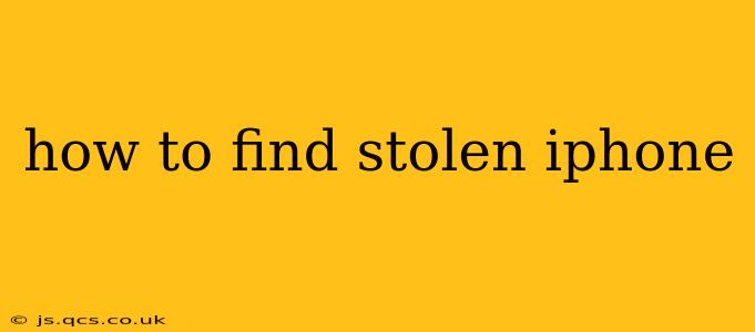 how to find stolen iphone