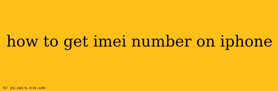 how to get imei number on iphone