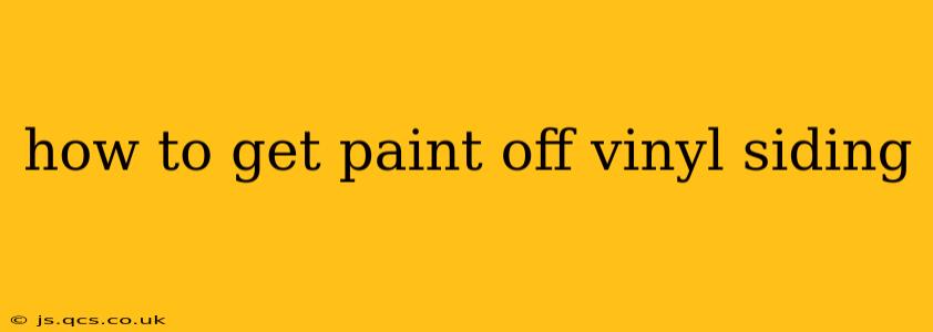 how to get paint off vinyl siding