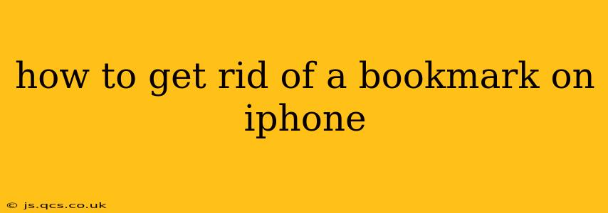 how to get rid of a bookmark on iphone