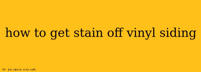 how to get stain off vinyl siding