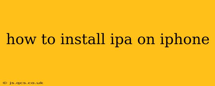 how to install ipa on iphone