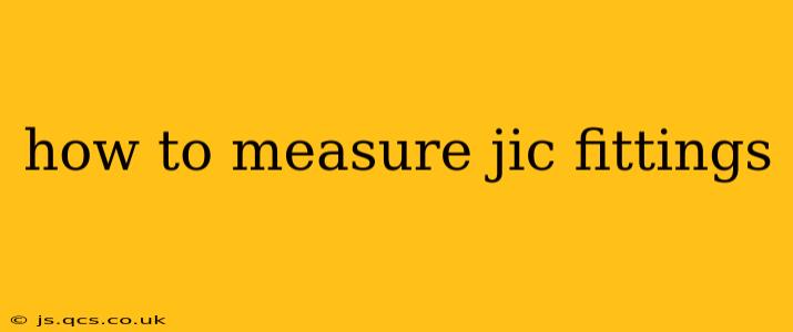 how to measure jic fittings
