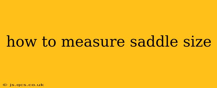 how to measure saddle size