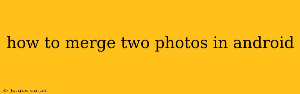 how to merge two photos in android
