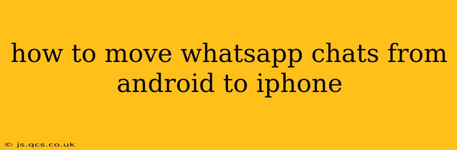 how to move whatsapp chats from android to iphone