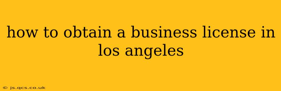 how to obtain a business license in los angeles