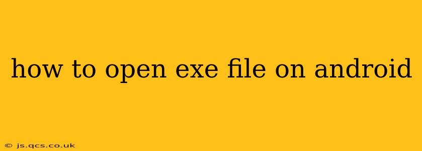how to open exe file on android