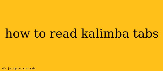 how to read kalimba tabs