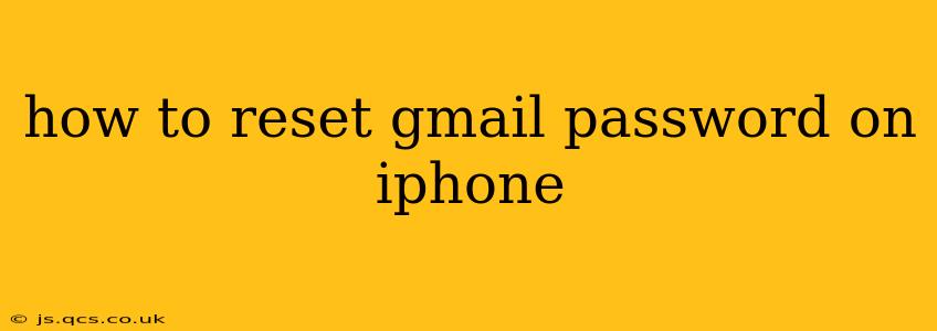 how to reset gmail password on iphone