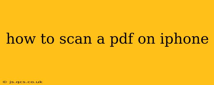 how to scan a pdf on iphone