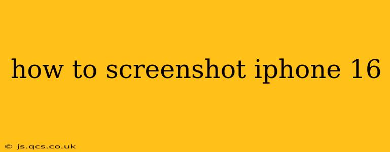 how to screenshot iphone 16