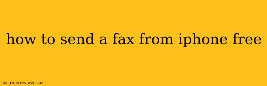 how to send a fax from iphone free