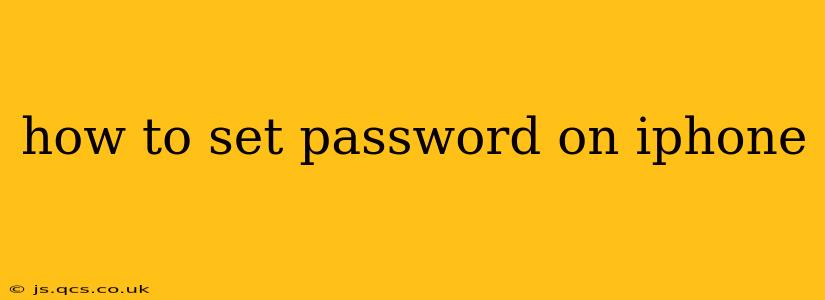 how to set password on iphone