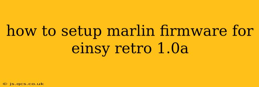 how to setup marlin firmware for einsy retro 1.0a
