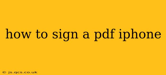 how to sign a pdf iphone