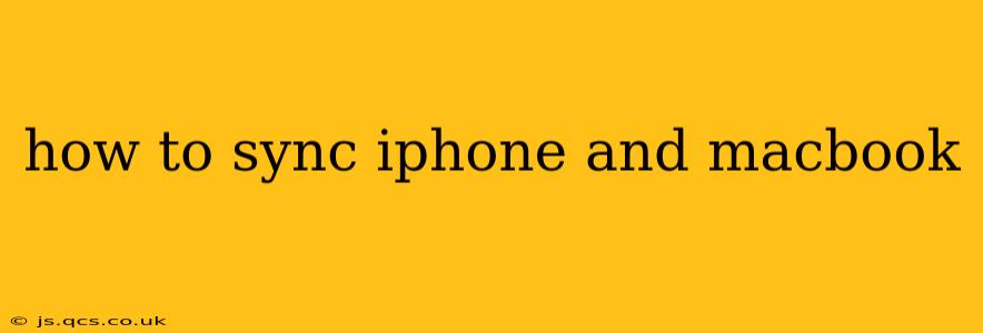 how to sync iphone and macbook