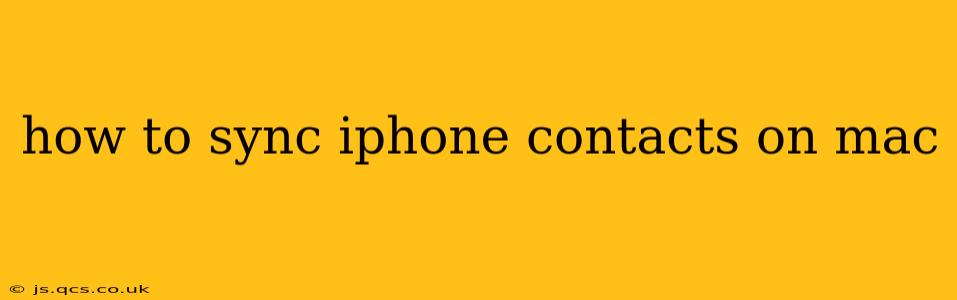 how to sync iphone contacts on mac